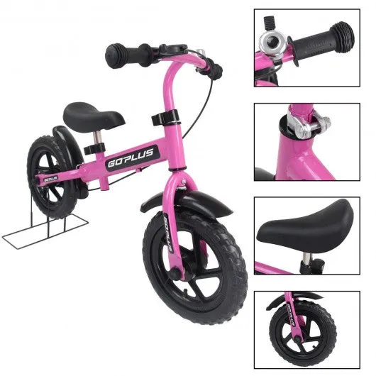 12" Three Colors Kids Bike Bicycle with Brakes and Bell-Pink