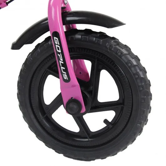 12" Three Colors Kids Bike Bicycle with Brakes and Bell-Pink