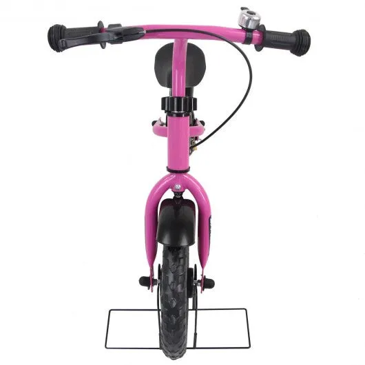 12" Three Colors Kids Bike Bicycle with Brakes and Bell-Pink