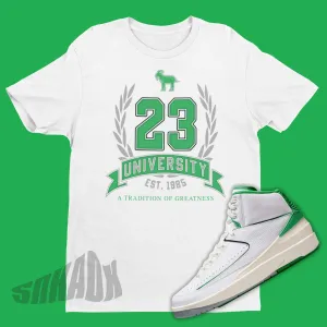 23 University Shirt To Match Your Air Jordan 2 Lucky Green