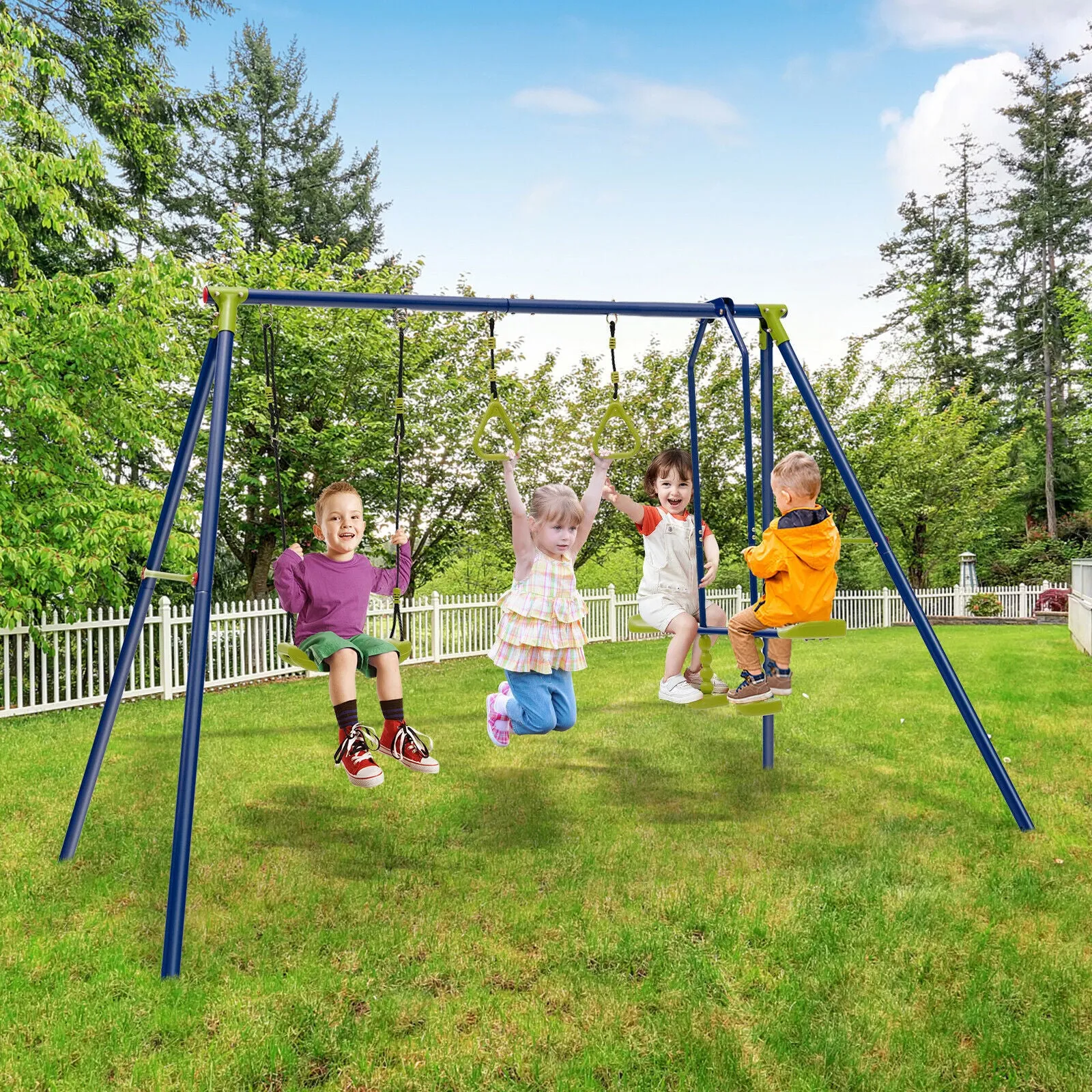 3-in-1 Multifunctional A-Frame Swing Set