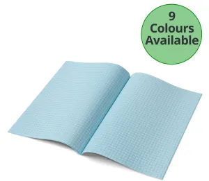 A4 - 7mm Squared Tinted Exercise Book - (Red Cover)