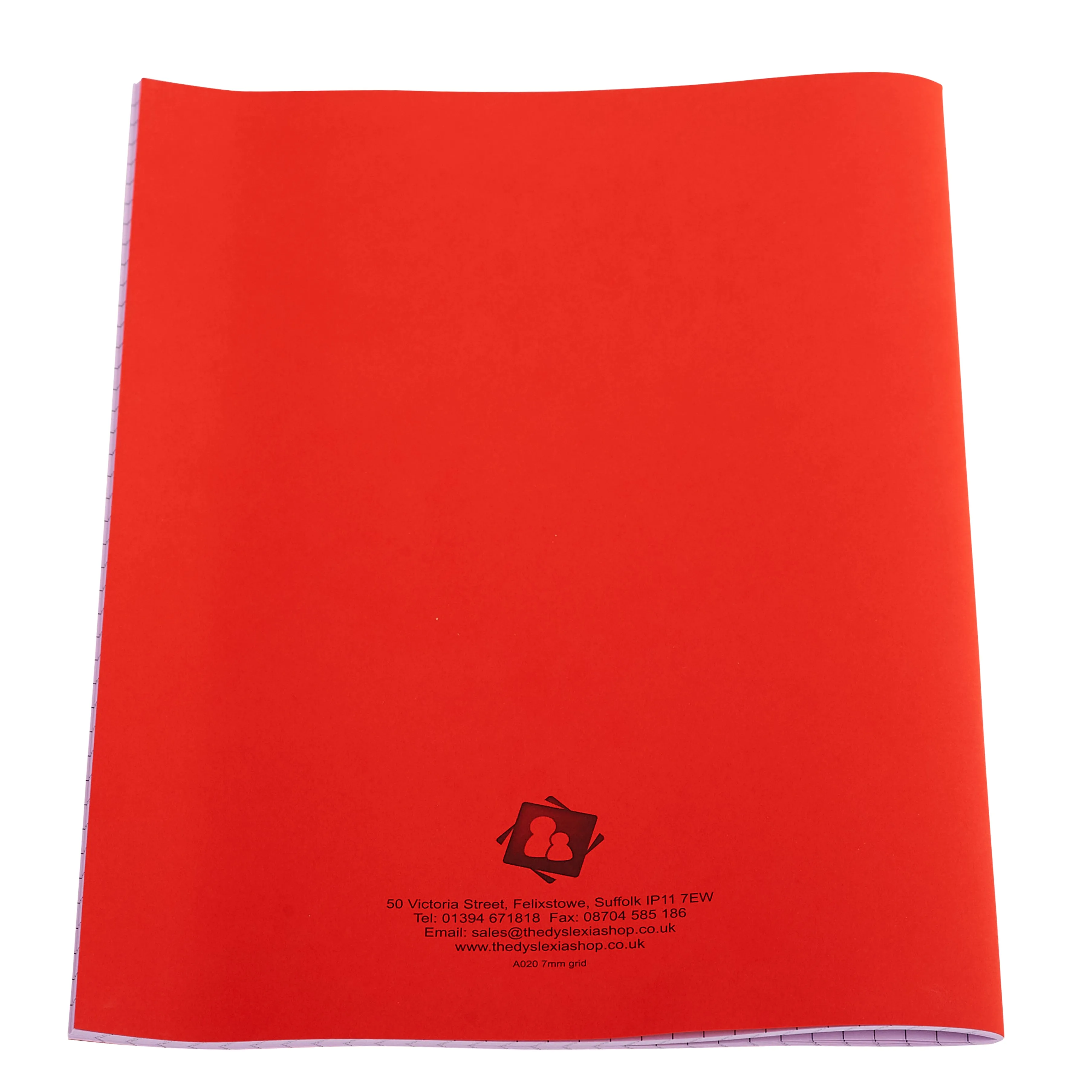 A4 - 7mm Squared Tinted Exercise Book - (Red Cover)