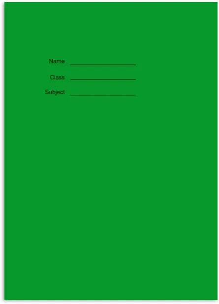 A4 - Project Book - 10mm Lined and Plain on Alternate Page Tinted (Green Cover)