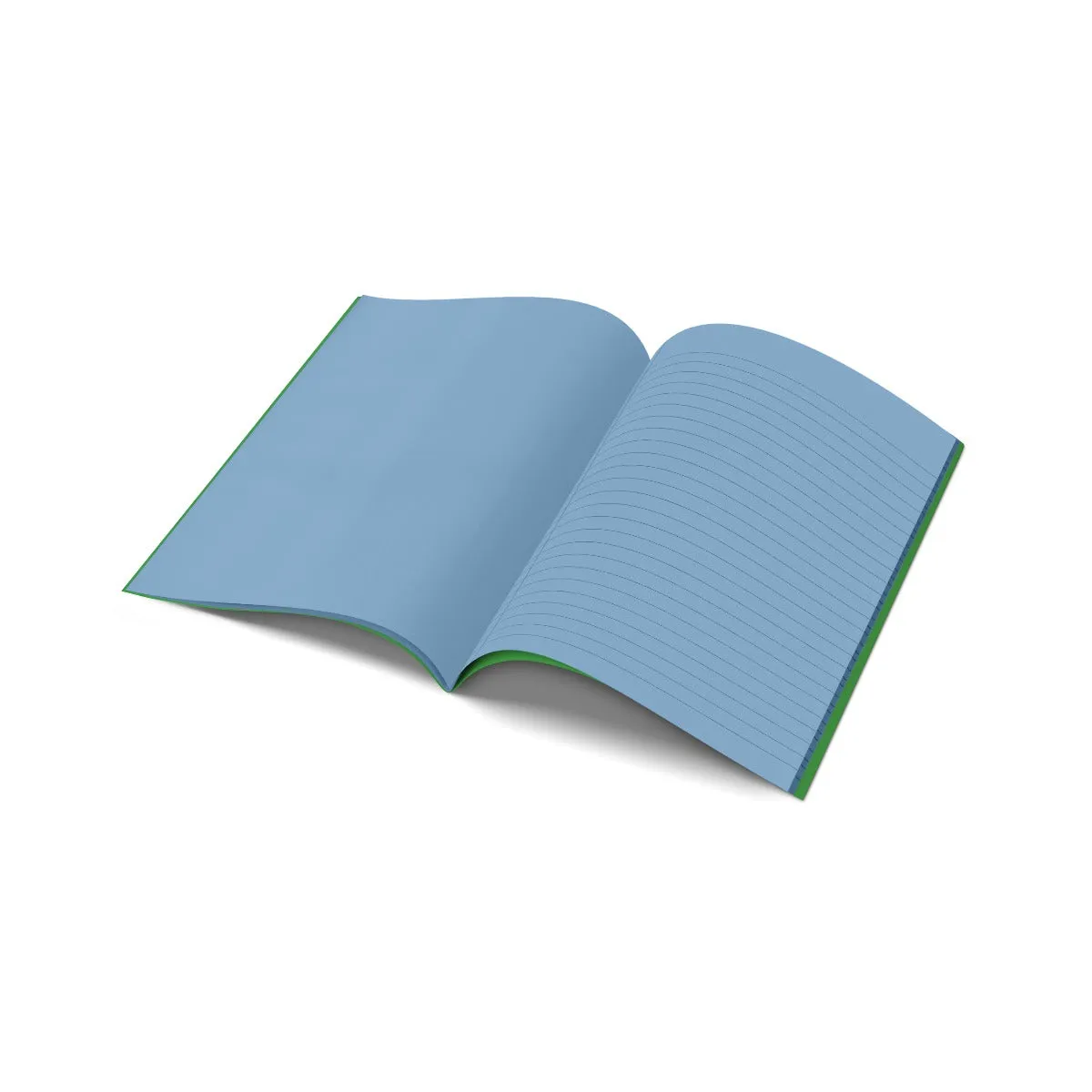 A4 - Project Book - 10mm Lined and Plain on Alternate Page Tinted (Green Cover)