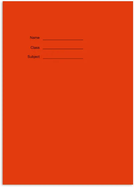 A4 White Paper Exercise Book 7mm Lined - 48 Pages with Margin