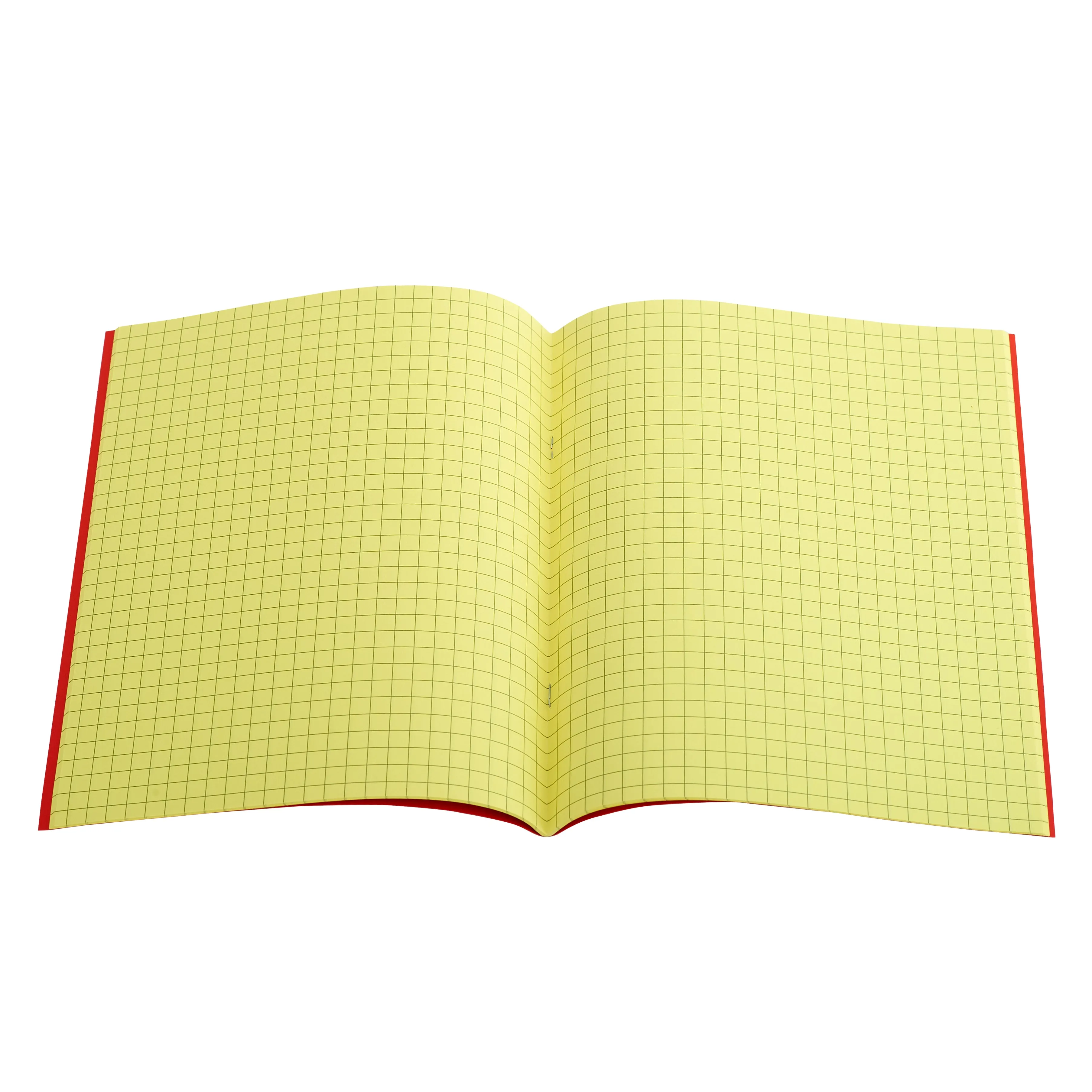 A5 (9" x 7") - 7mm Squared Tinted Paper - Exercise Book (Red Cover)