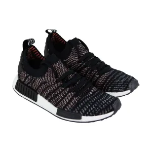 Adidas Nmd R1 Stlt Pk B37636 Mens Black Canvas Lace Up Lifestyle Sneakers Shoes