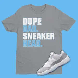 Air Jordan 11 Low Cement Grey Sneaker Match Shirt