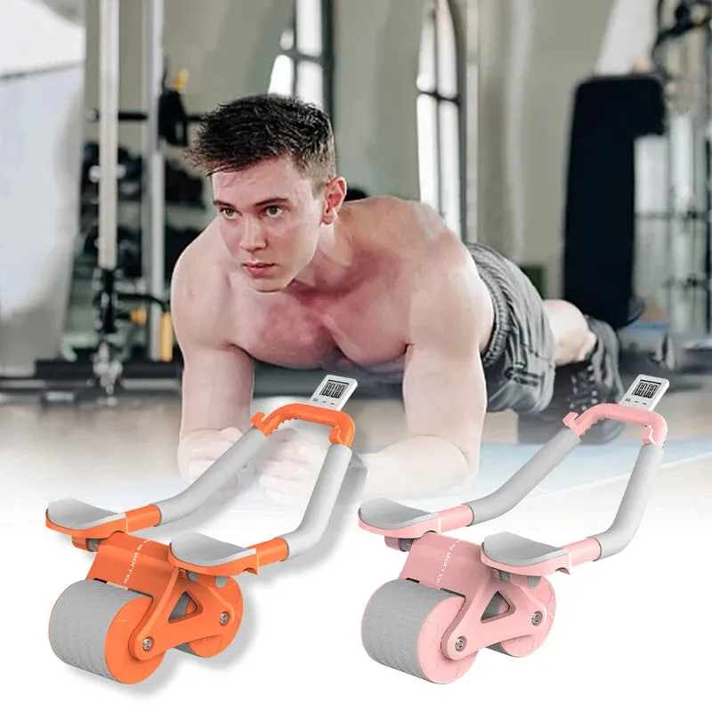 ALYV Automatic Rebound Abdominal Wheel with Elbow Support,Abs Workout For Women & Men Ab Exerciser  (Orange, Grey, White)