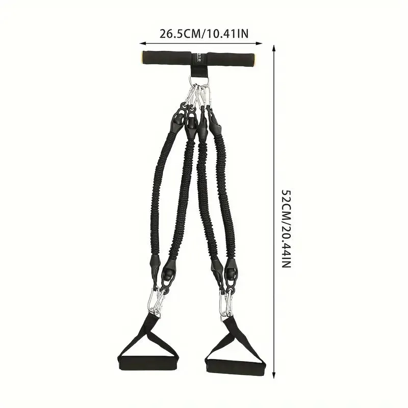 ALYV Four Tubes Heavy-duty Tension Resistant Rope - Multifunctional Pedal Puller Resistance Tube  (Black)