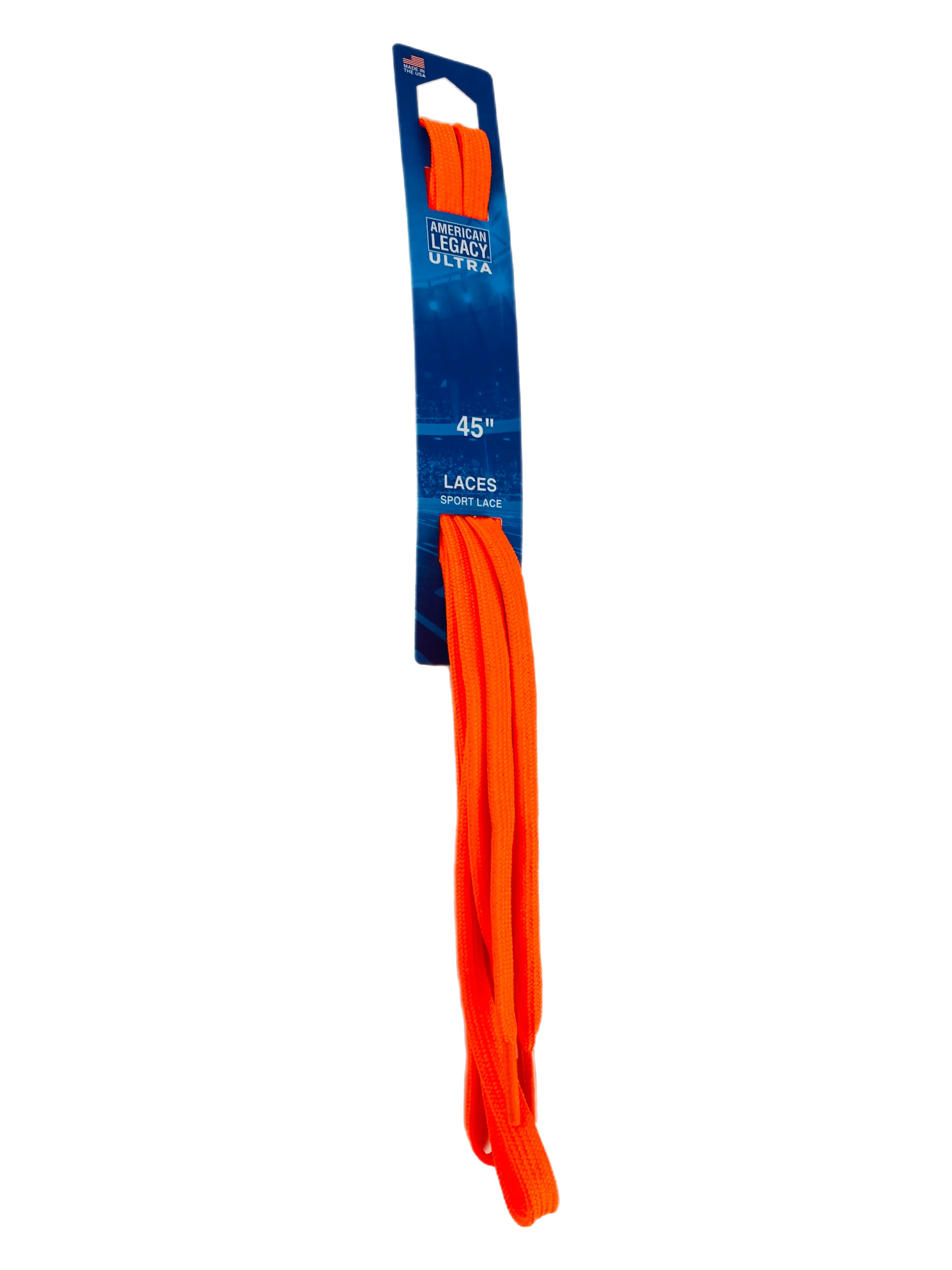 American Legacy ® Ultra Narrow Flat Tubular Laces | Neon Orange