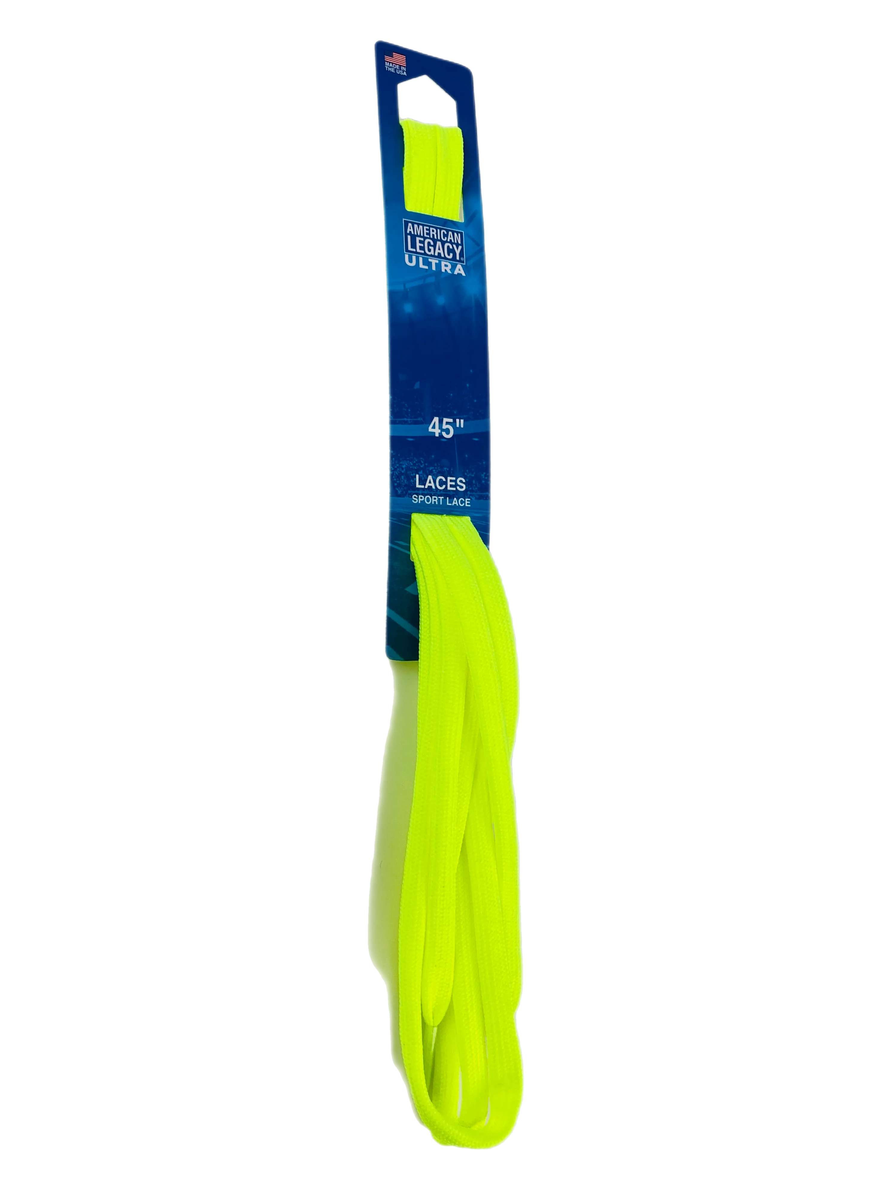 American Legacy ® Ultra Narrow Flat Tubular Laces | Neon Yellow