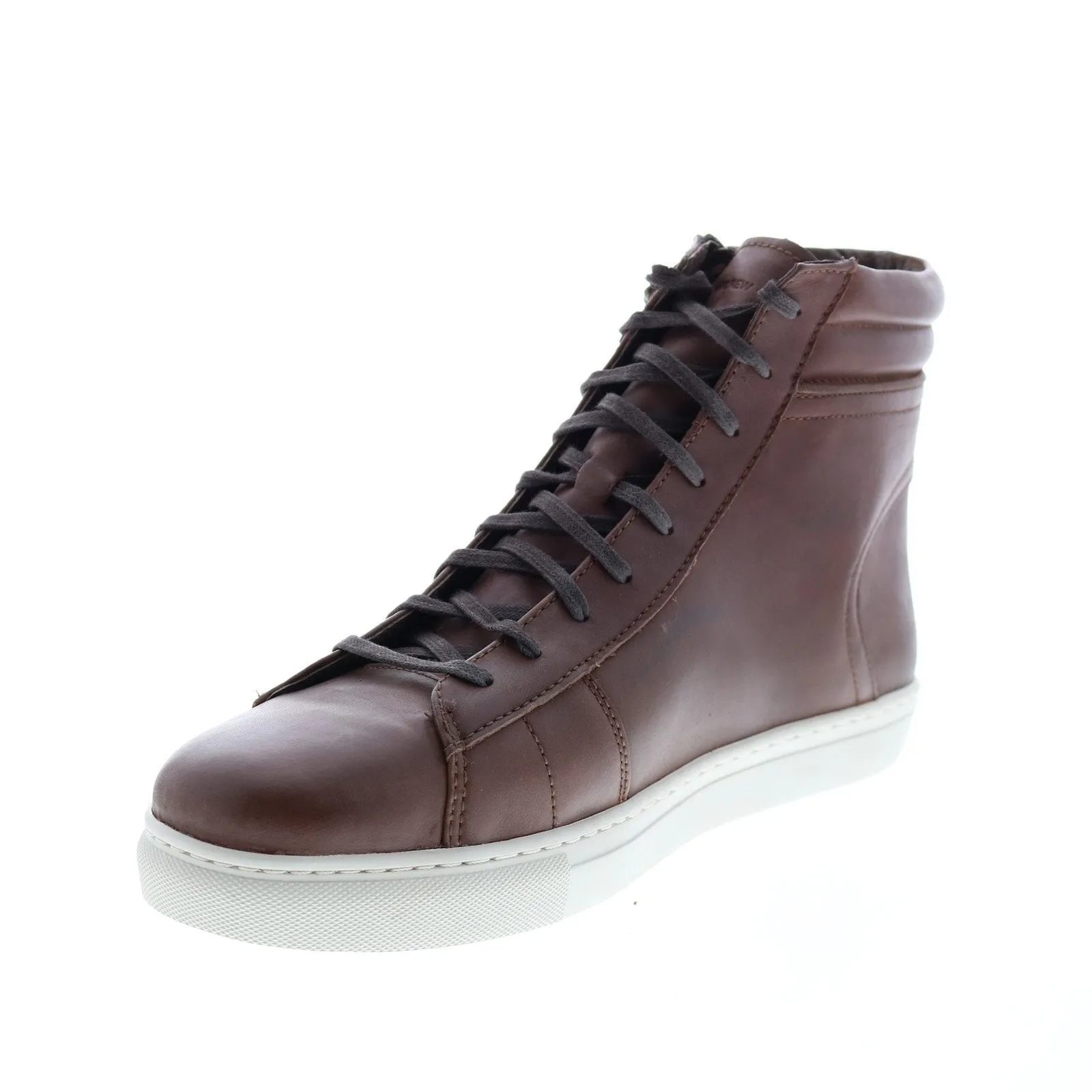 Andrew Marc Remsen AMREMSL-242 Mens Brown Leather Lifestyle Sneakers Shoes