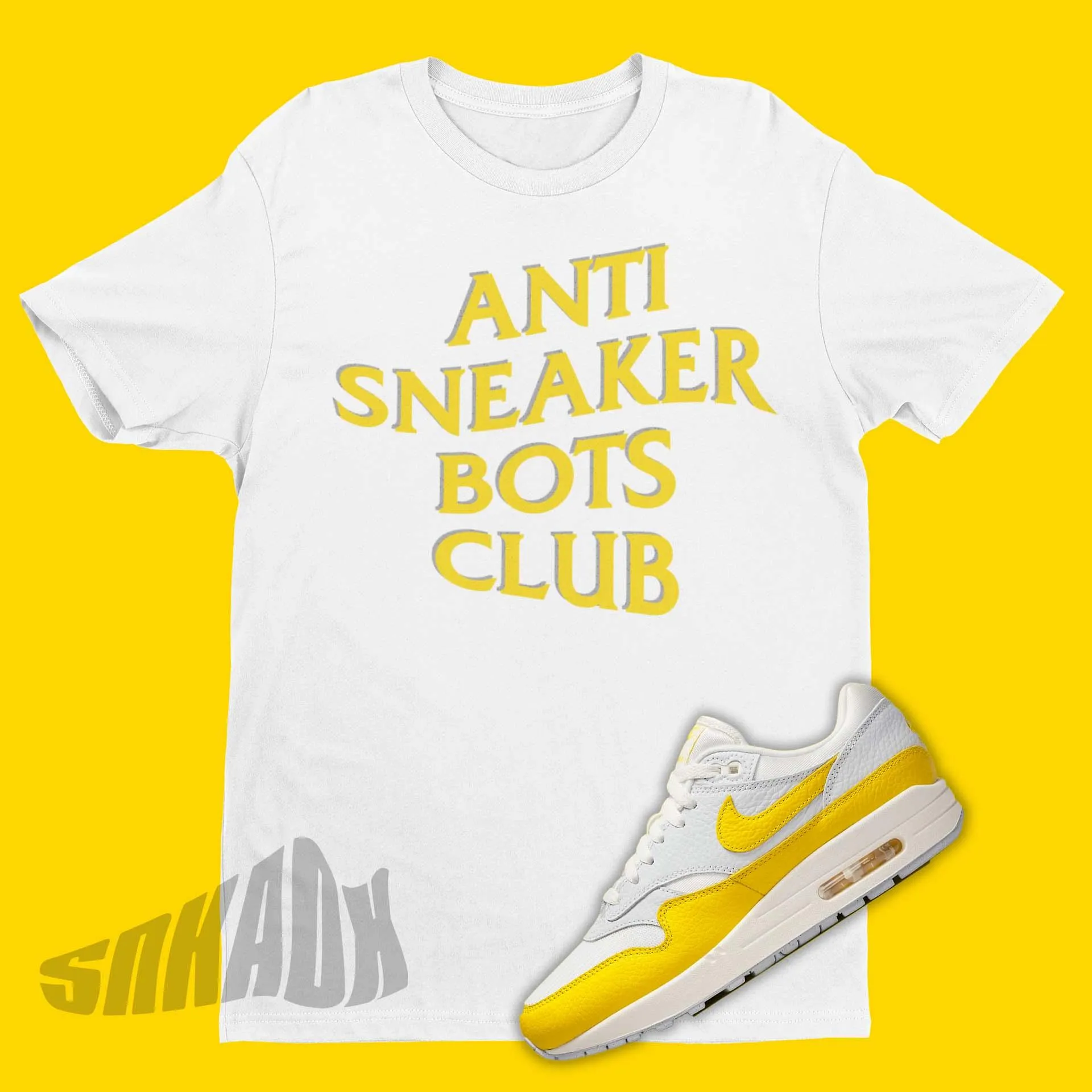 Anti Sneaker Bots Club Shirt To Match Air Max 1 Tour Yellow