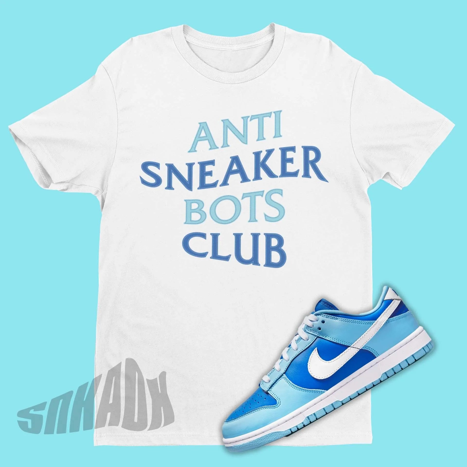 Anti Sneaker Bots Club Shirt To Match Nike Dunk Low Argon