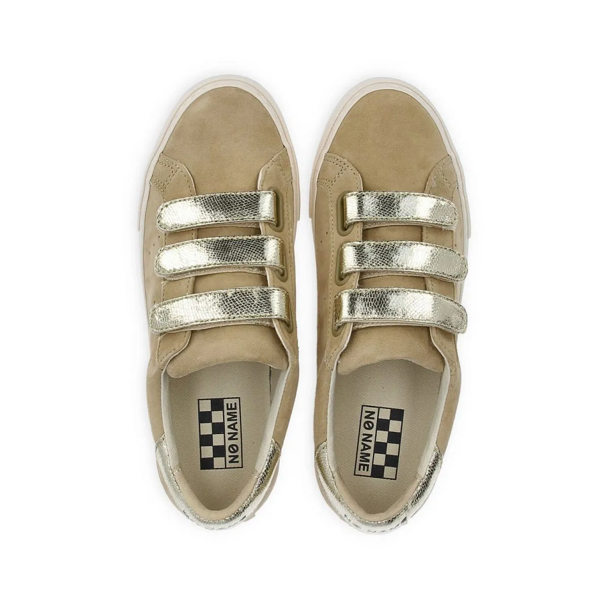 Arcade Straps Suede Beige Sneakers