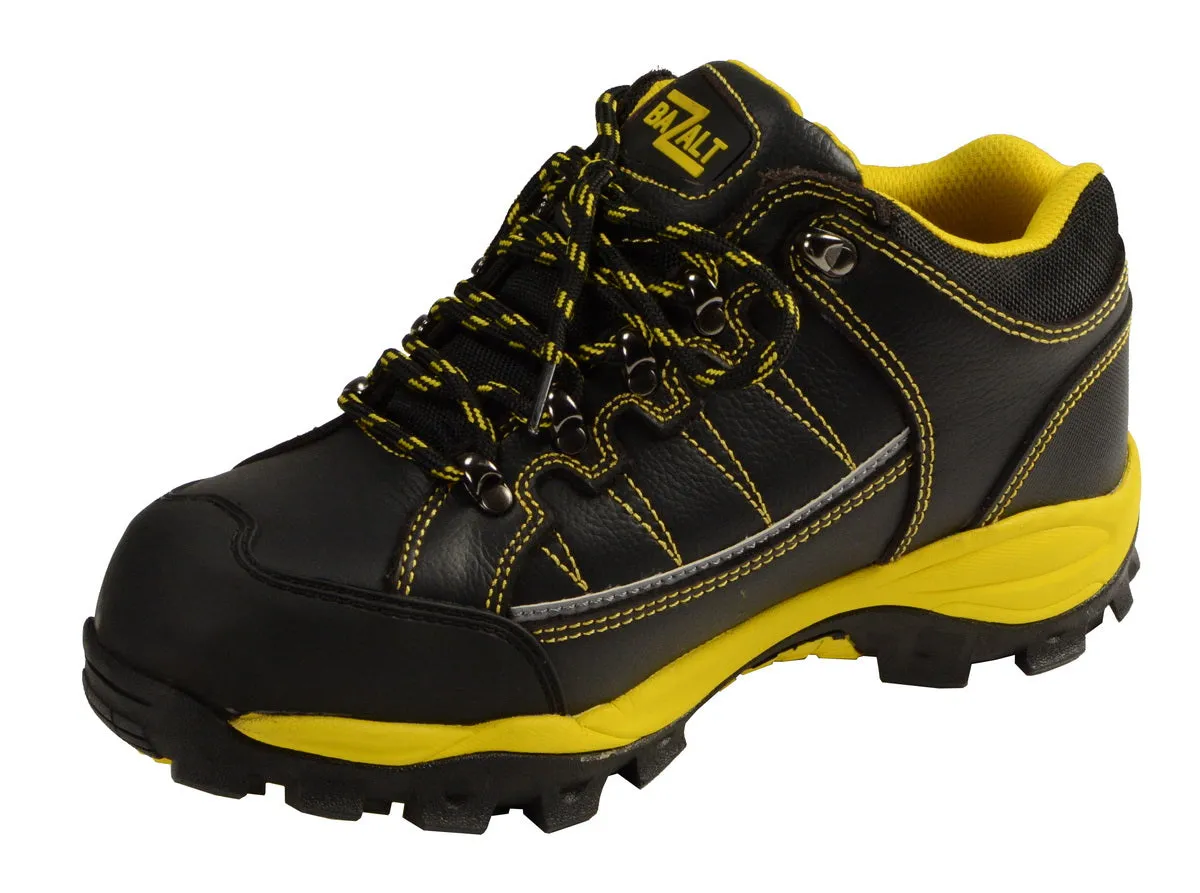 Bazalt MBM9120 Men's Black and Yellow Water and Frost Proof Leather Outdoor Lace-Up Shoes