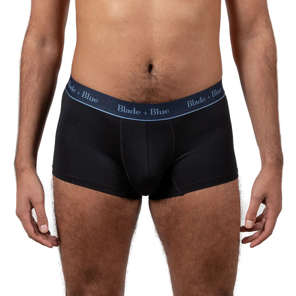 Black Active Mesh Short Trunk Underwear - Made In USA