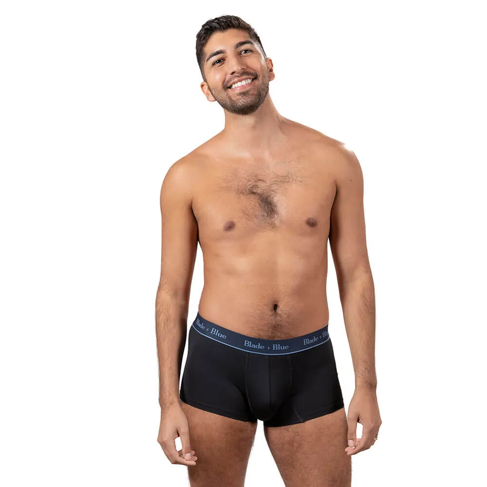 Black Active Mesh Short Trunk Underwear - Made In USA