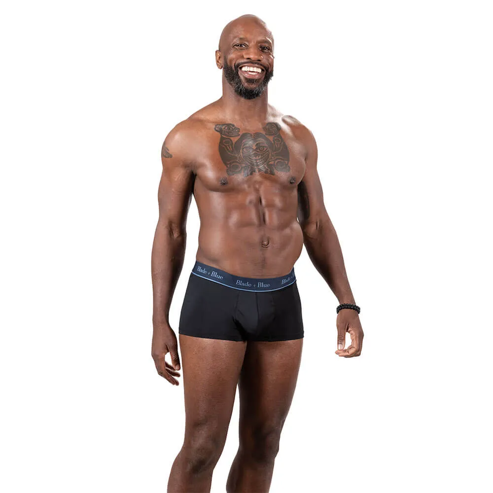 Black Active Mesh Short Trunk Underwear - Made In USA