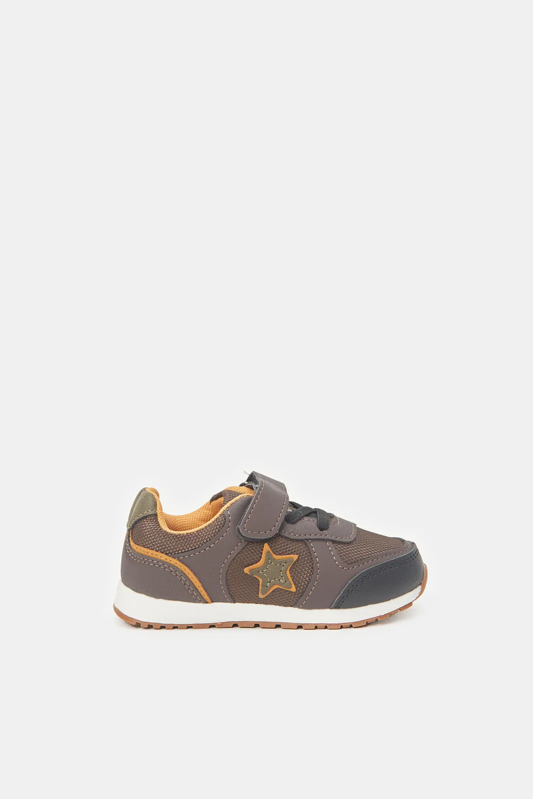 Boys Brown Star Patch Slim-Runner