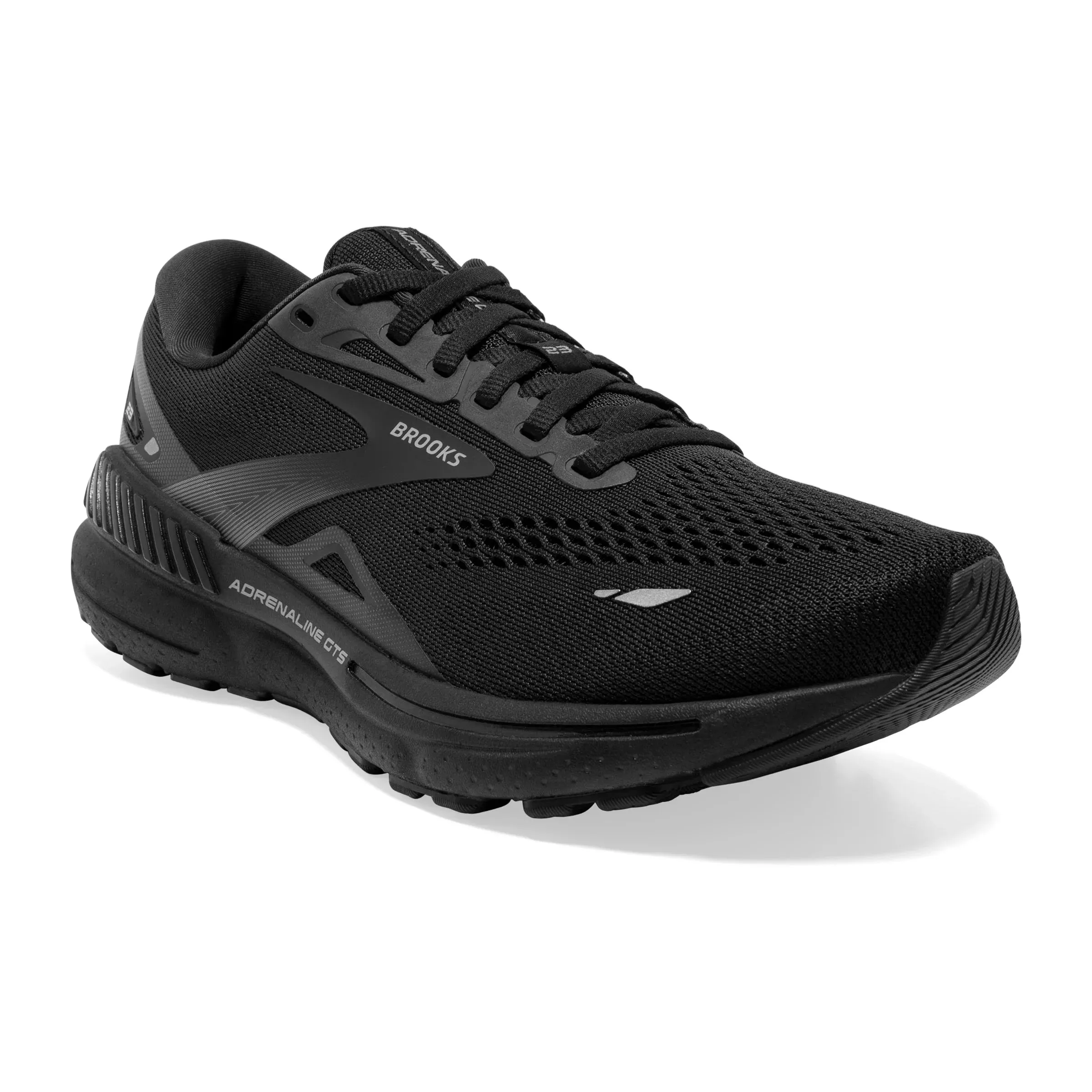 Brooks Men's Adrenaline GTS 23 Extra Wide Fit Running Shoes Black / Black / Ebony