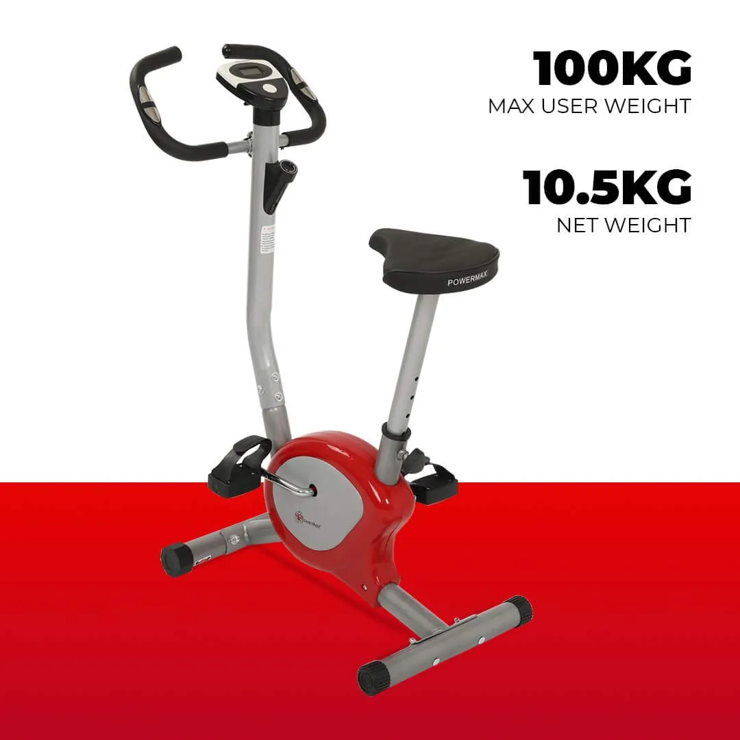 BU-200-NX121 Premiun Upright Exercise Bike for Home Use |HDR foam grip |Comfortable Cusion Seat |Adjustable Height |Exercise Cycle?Max User Wt.100kg |1 PC Crank ?