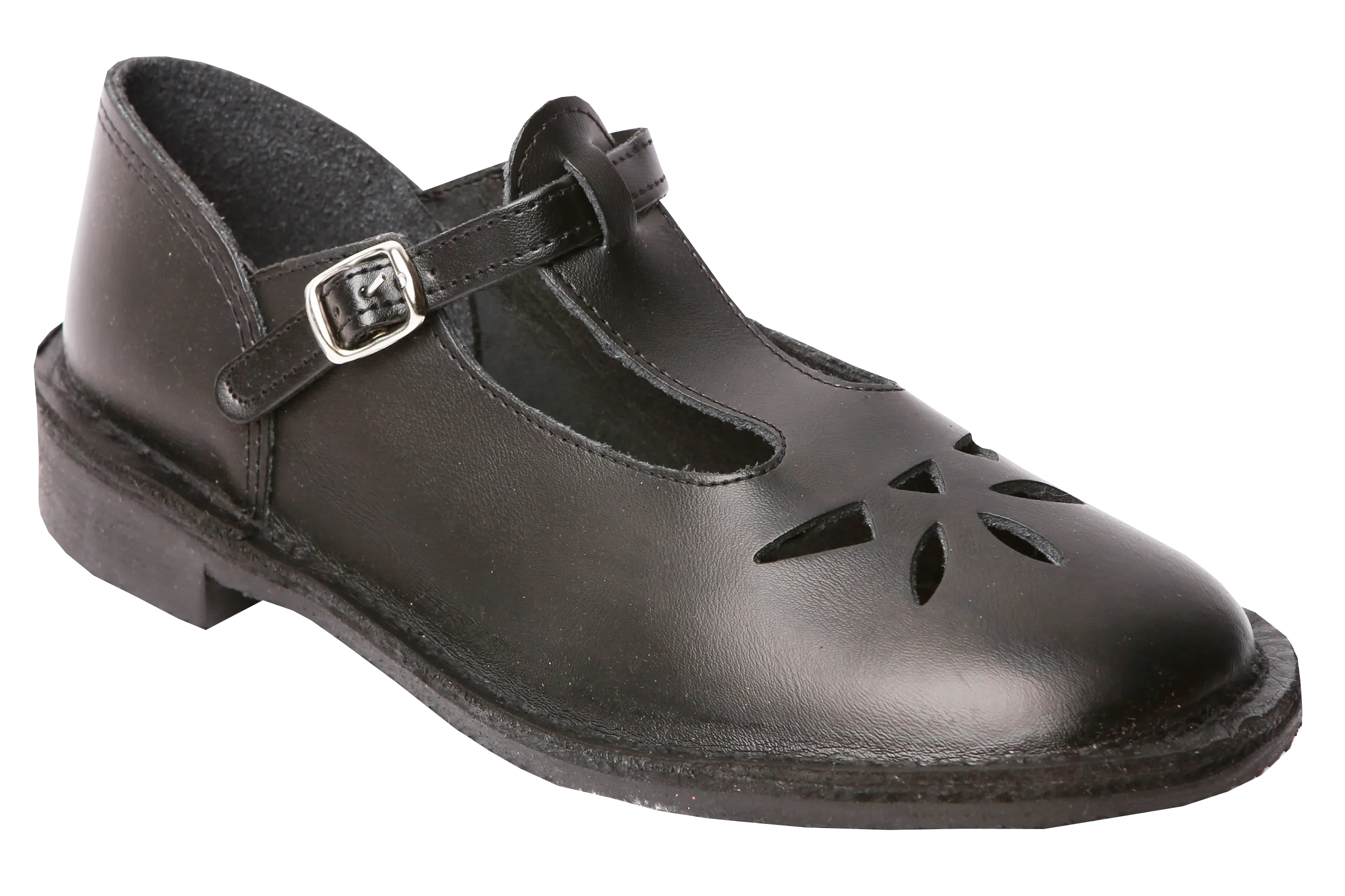 Buccaneers Tear Drop School Shoes - Black