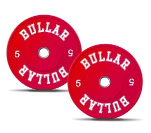 BULLAR Olympic Color Rubber Bumper Plates Weightlifting Gym spare plates (10 KG SET (5KGX2))