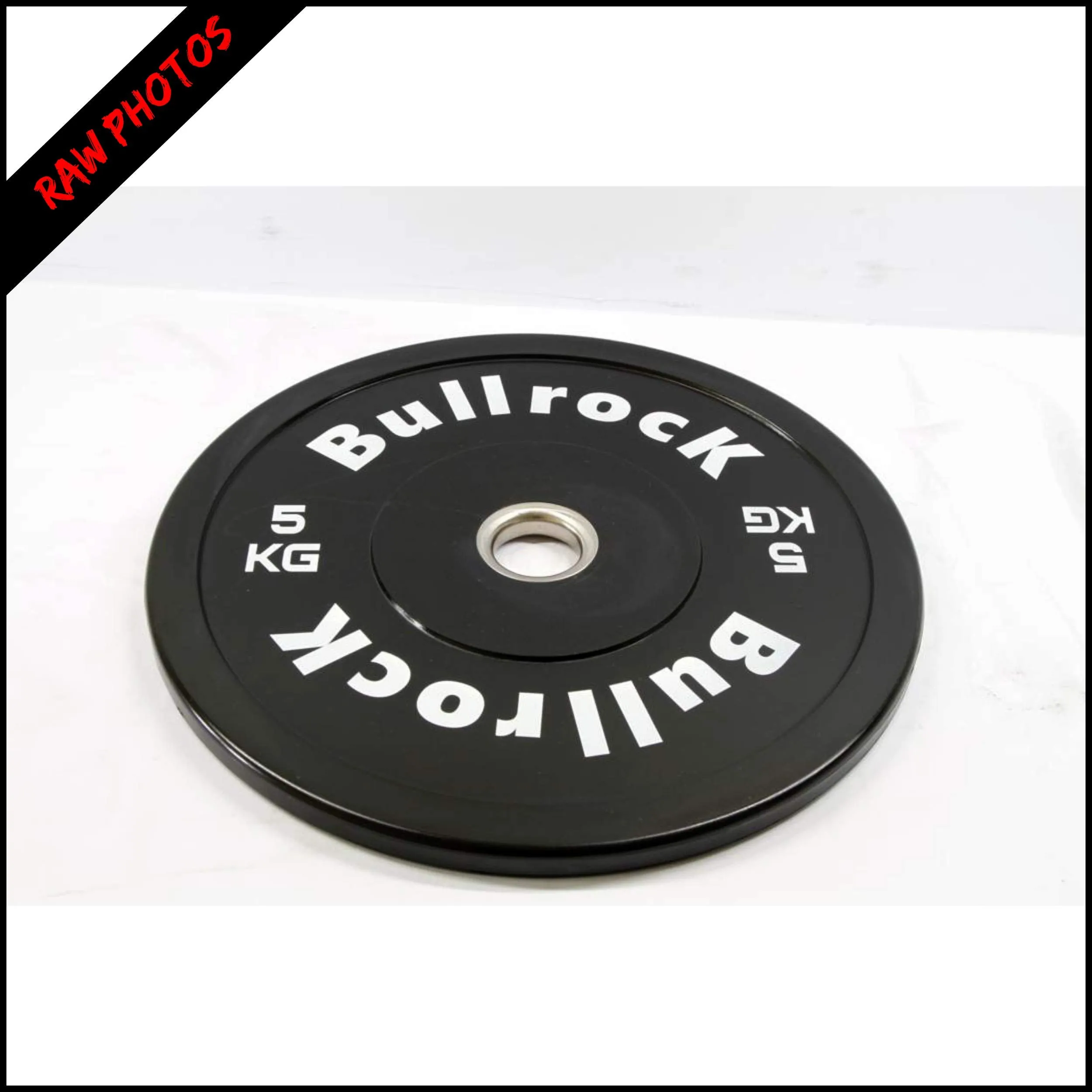 BullrocK Black Rubber Bumper Plates 2.0 for Olympic Weightlifting Gym and Crossfit Competition Standard 50mm (2 inch) 5kg 10kg 15kg 20kg 25kg Weight Plate (10 kg Set (5kg x 2))