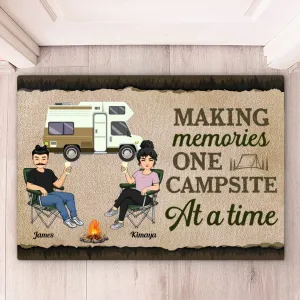 Camping Lovers - One Campsite At A Time - Personalized Doormat