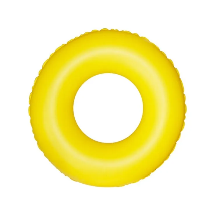 Cartoon Pattern Double Airbag Thickened Inflatable Swimming Ring Crystal Swimming Ring, Size:50 cm(Yellow)