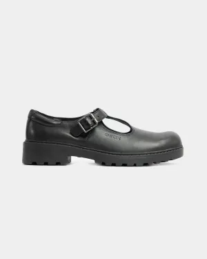 CASEY Girls Matte Black School Shoes