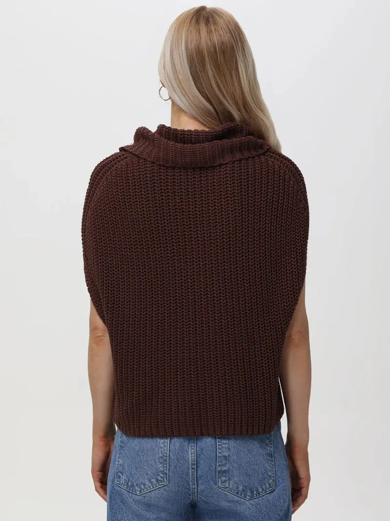 Cate Sleeveless Turtleneck Sweater