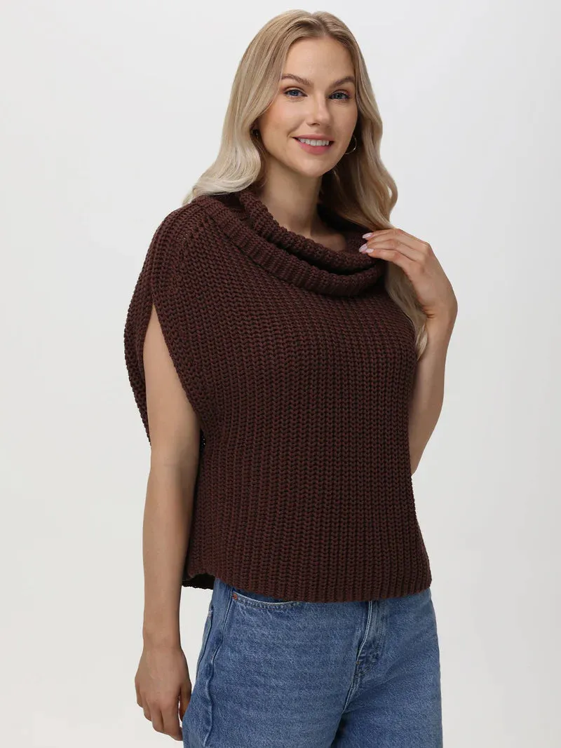 Cate Sleeveless Turtleneck Sweater