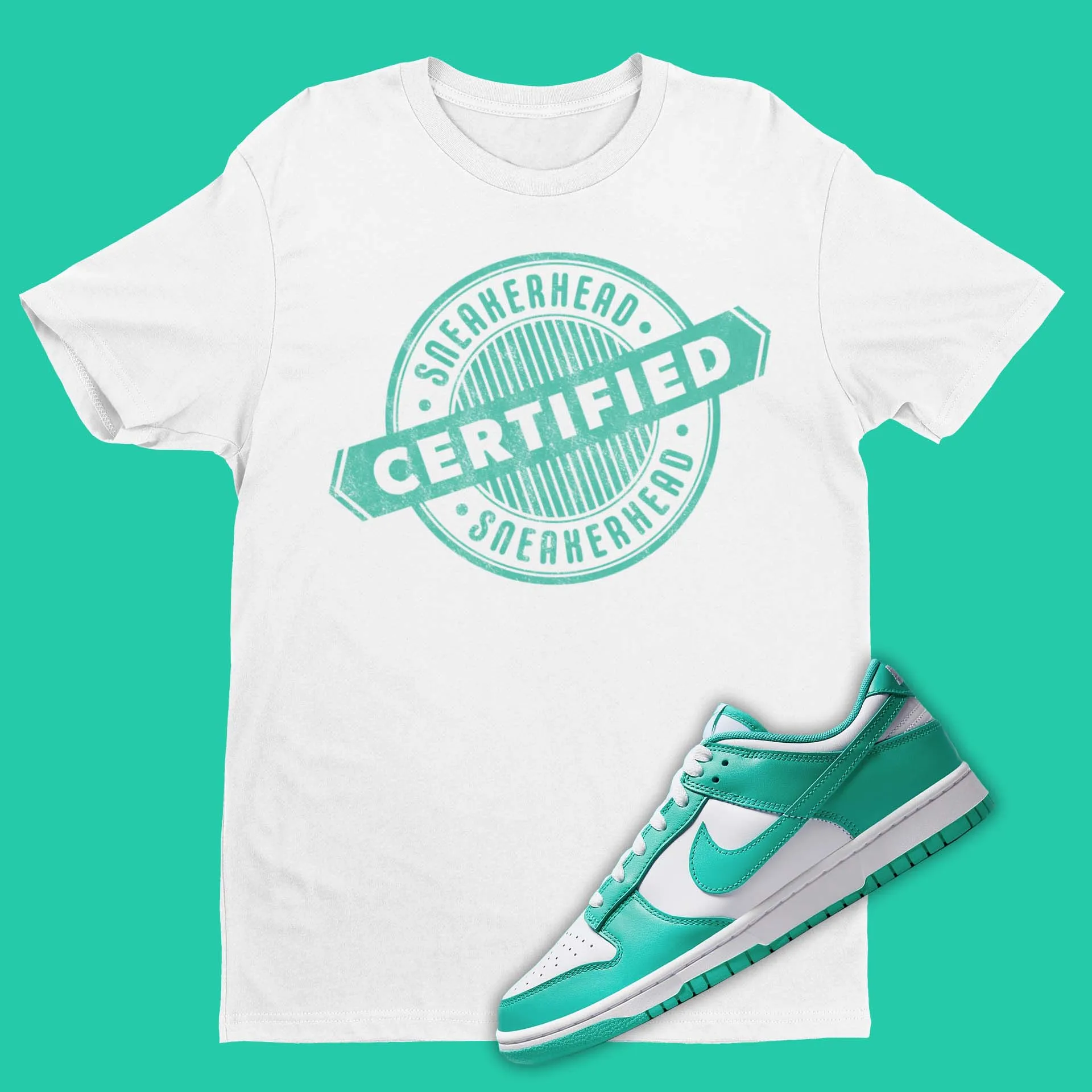 Certified Sneakerhead Shirt Matching Dunk Low Clear Jade