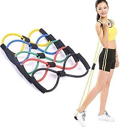 Chest Expander Rope Pulling Exerciser (Multi-Color)