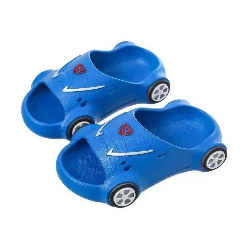 Children's Cartoon Car Glowing Sandals: Anti-Slip Luminous Beach Shoes