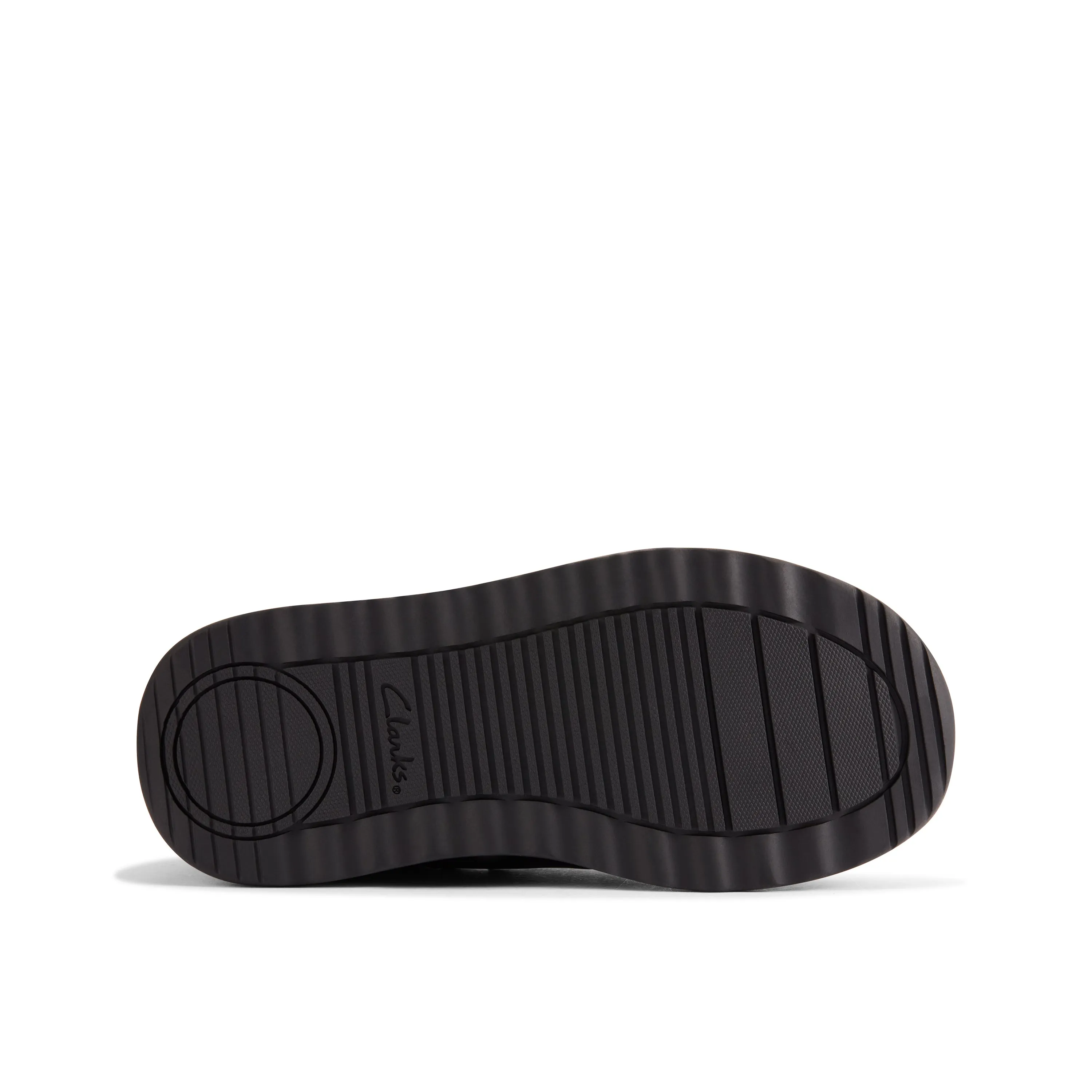 Clarks Daze Step 2 K Boys Black School Shoes