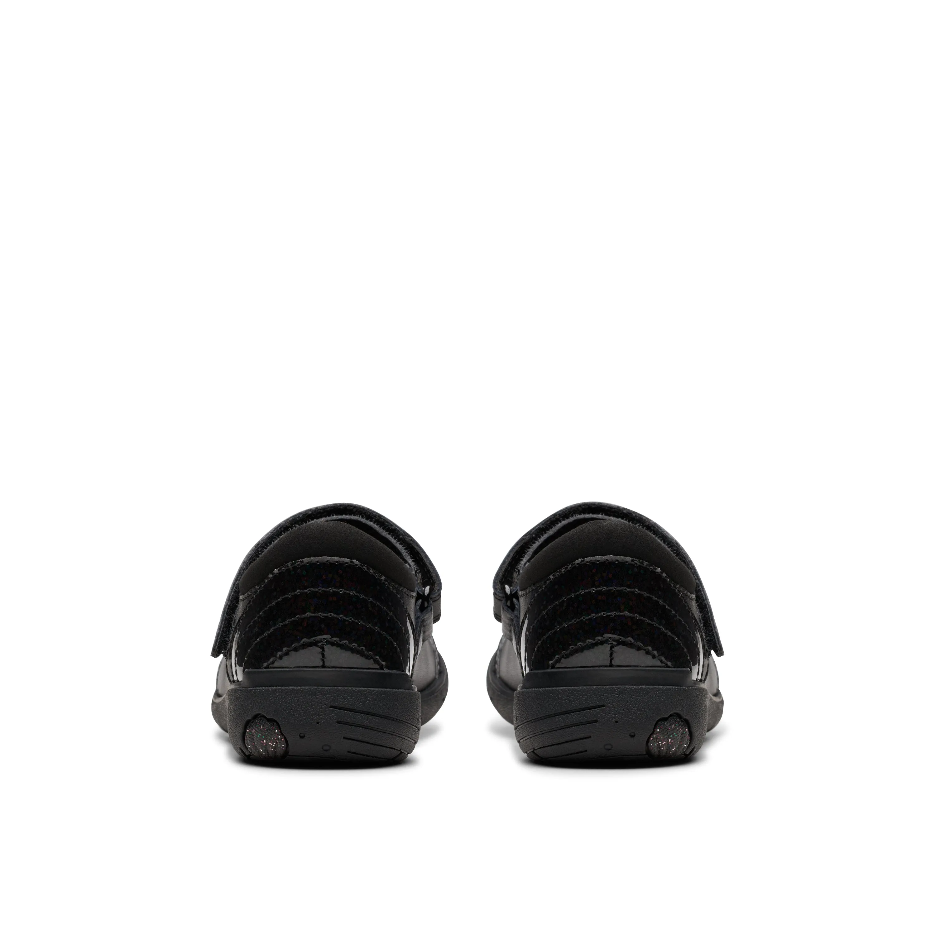 Clarks Relda Spark K Girls Black School Shoes