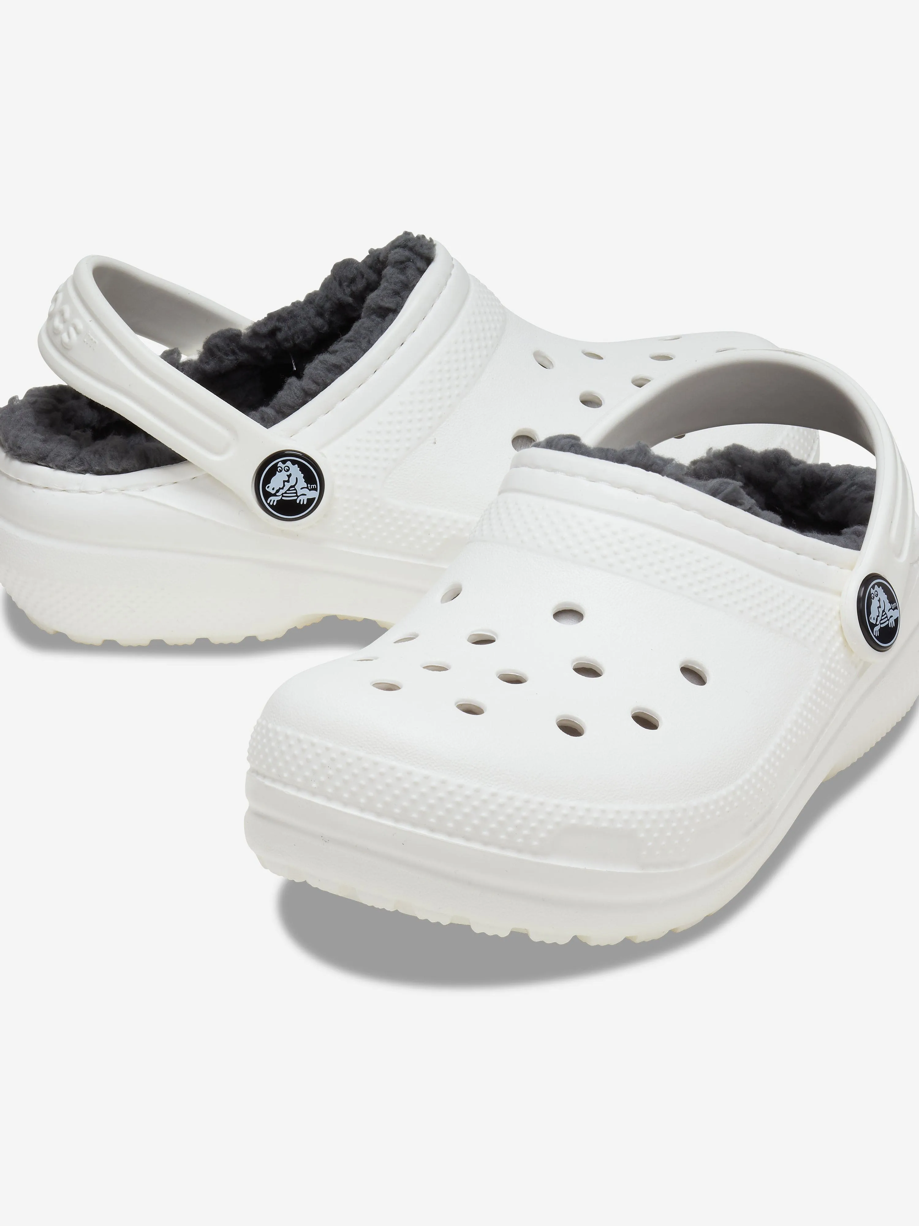 Crocs Kids Classic Lined Clog in White