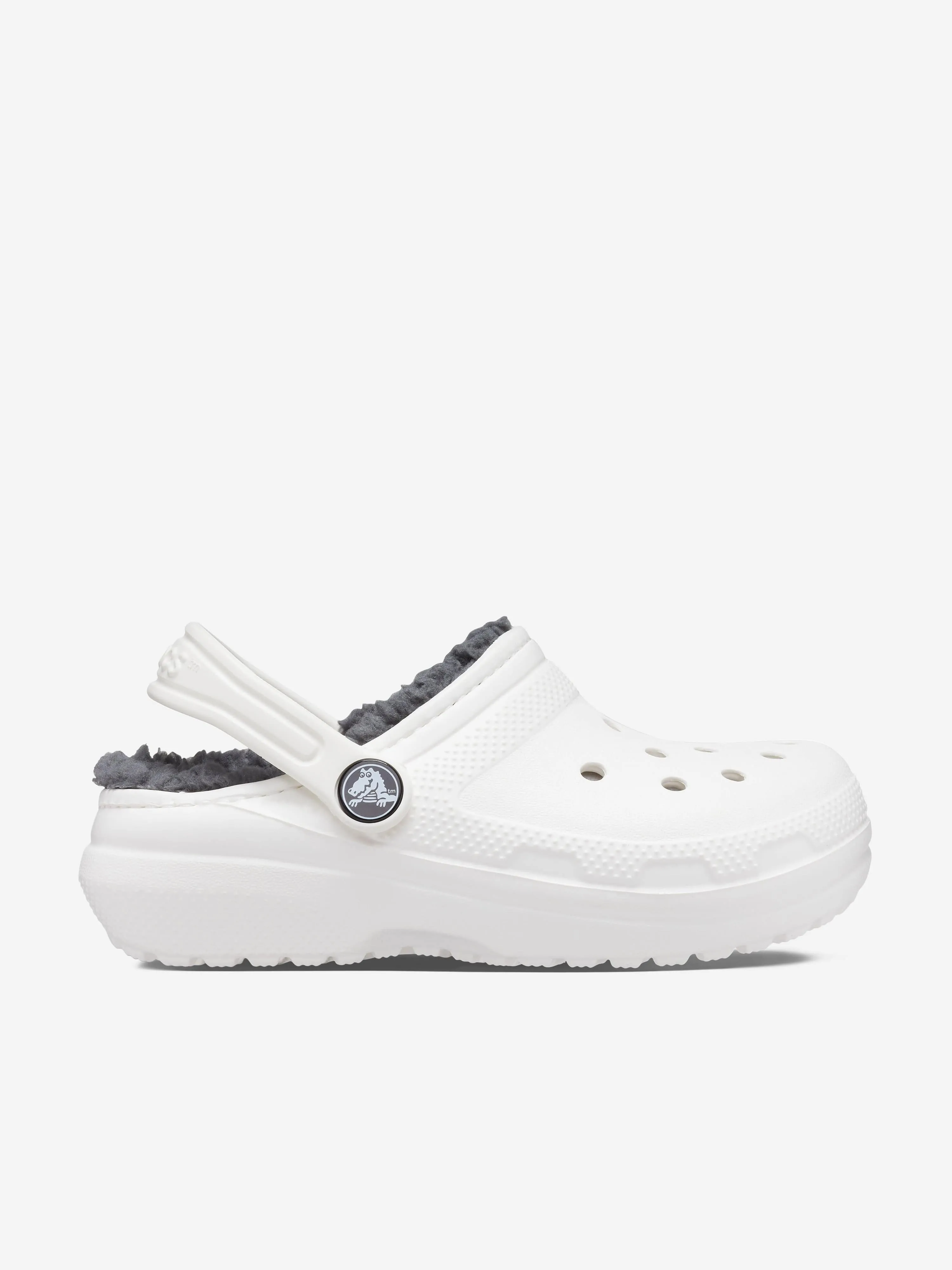 Crocs Kids Classic Lined Clog in White