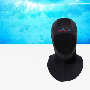 DIVE & SAIL DH-006 3mm Shoulder Warm Diving Cap Surfing Snorkeling Sunscreen Waterproof Diving Headgear, Size: XL(Black)