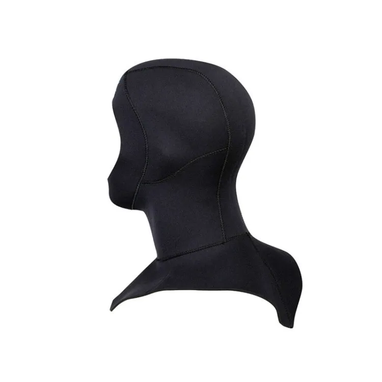 DIVE & SAIL DH-006 3mm Shoulder Warm Diving Cap Surfing Snorkeling Sunscreen Waterproof Diving Headgear, Size: XL(Black)