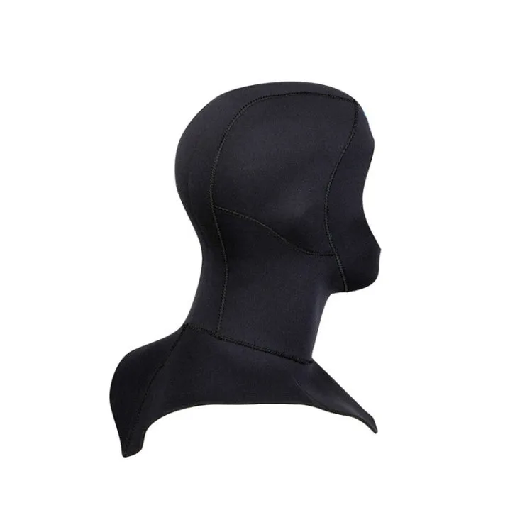 DIVE & SAIL DH-006 3mm Shoulder Warm Diving Cap Surfing Snorkeling Sunscreen Waterproof Diving Headgear, Size: XL(Black)