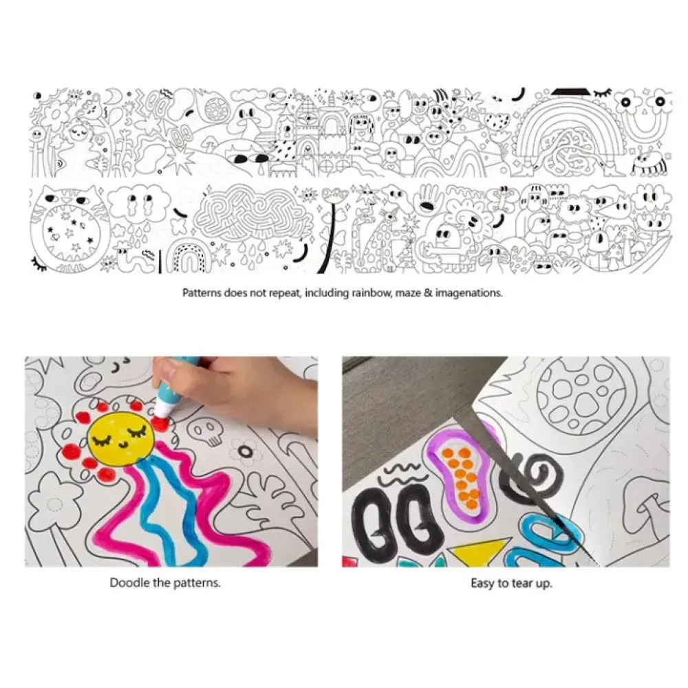 Doodle Art Paint Kit Roll Map: 10 Colours