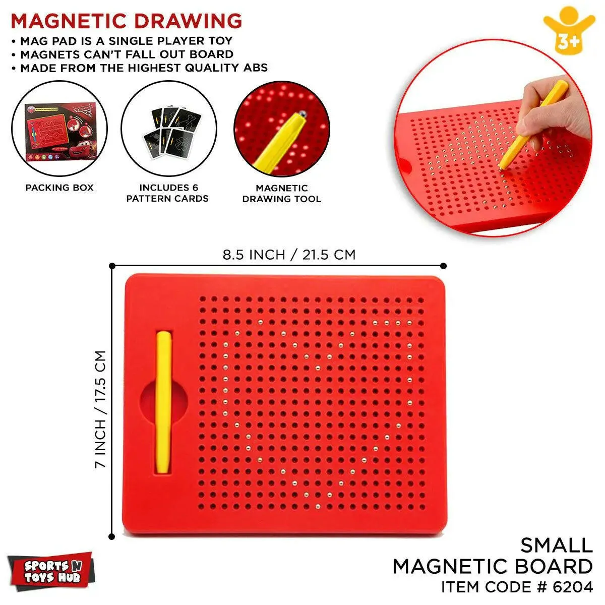 Drawing Magnetic Pad with 10 Pattern Cards For Kids