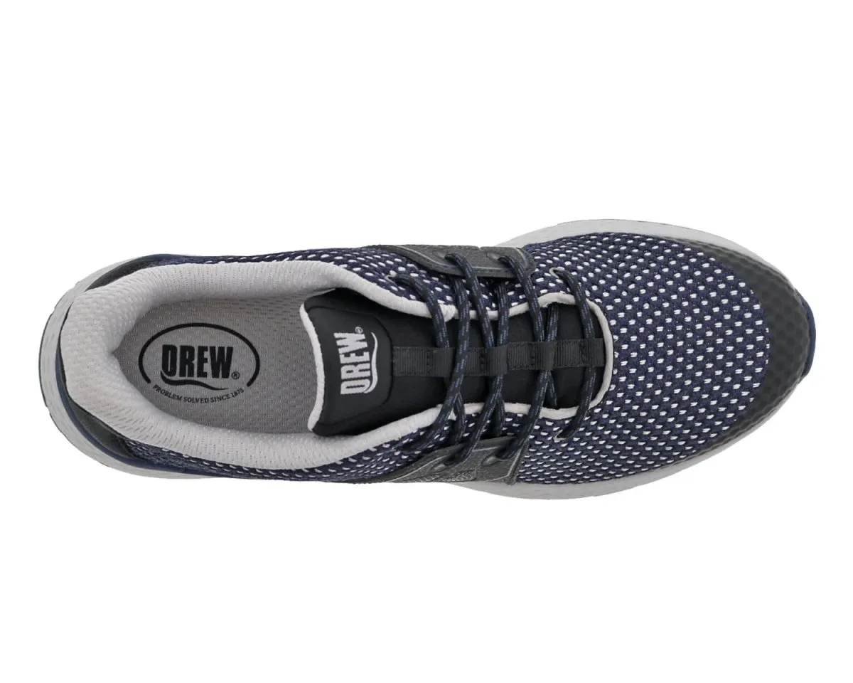 Drew Perform Men's Athletic Walking Shoe In Navy Combo