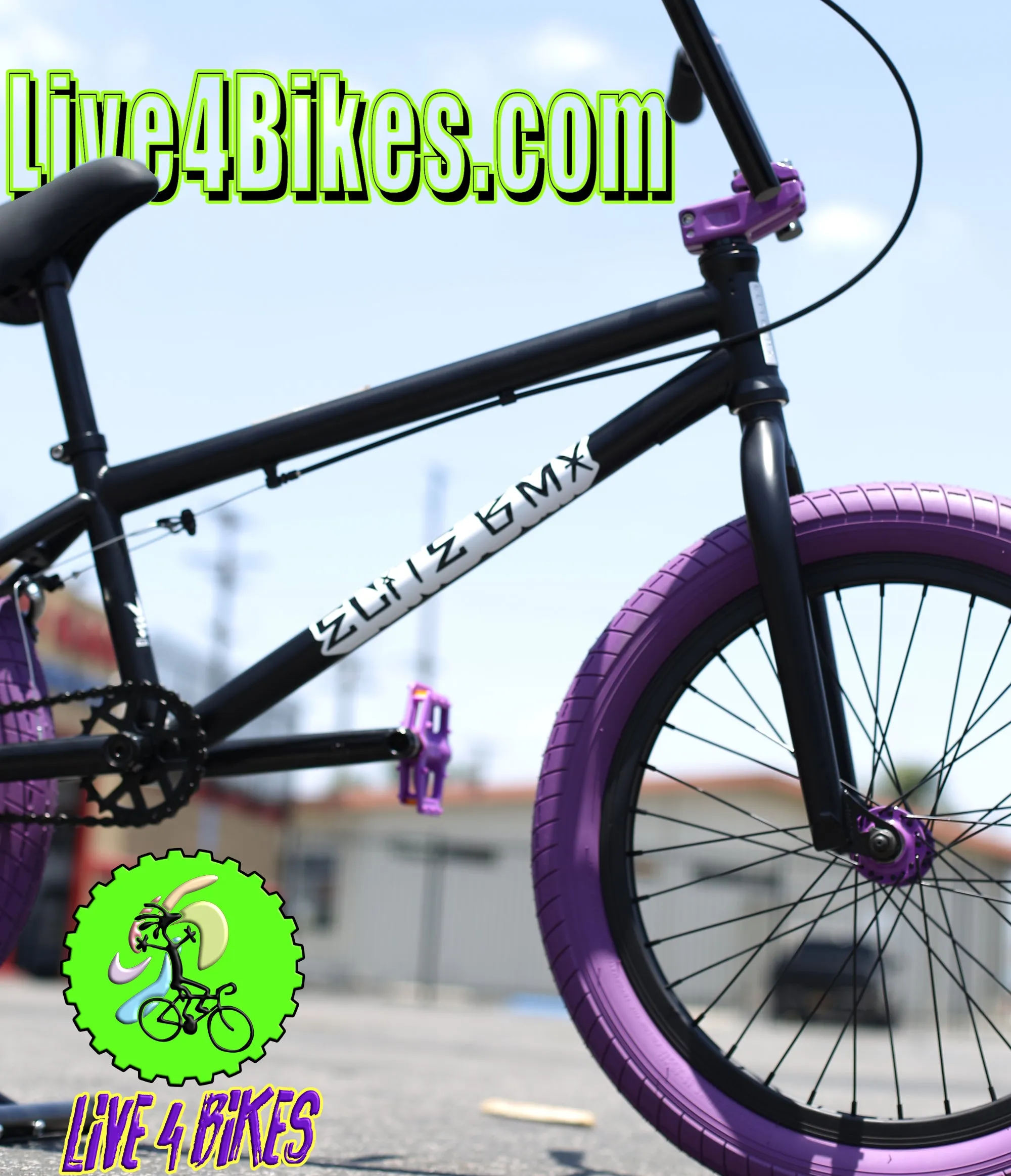 Elite BMX Destro Purple Blast Freestyle bike Bicycle 20" -Live4Bikes